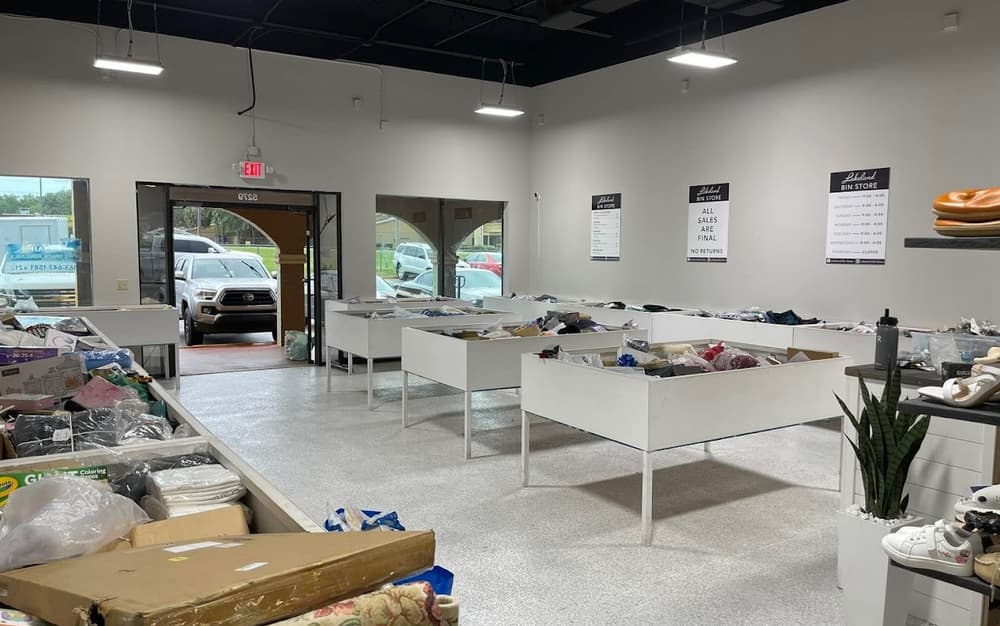 Miami Bins liquidation store storefront